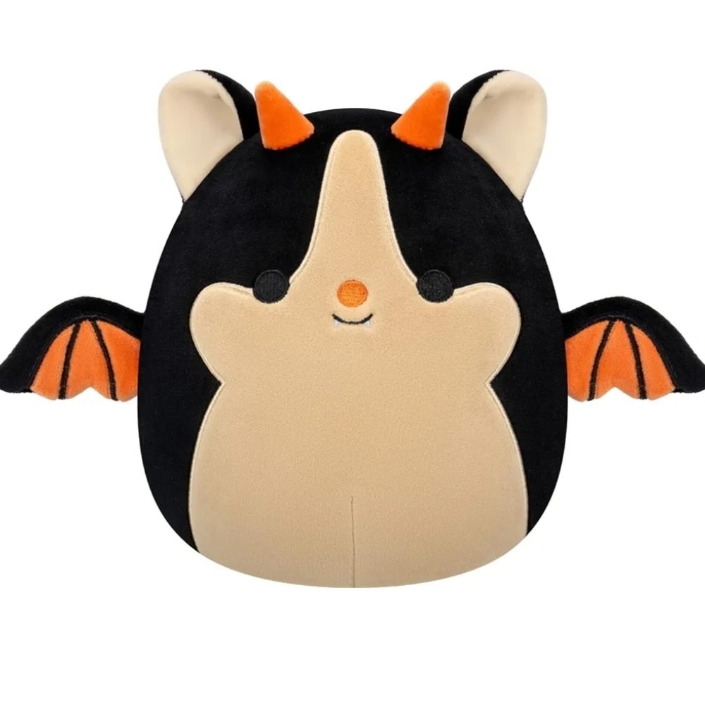 ADOPT ME! 🦇🐲 8" Black & Orange Bat Dragon w Free Virtual Code Squishmallow NWT